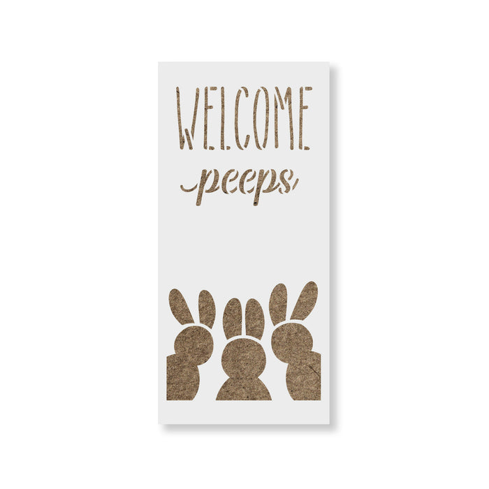 Easter Welcome Peeps Stencil