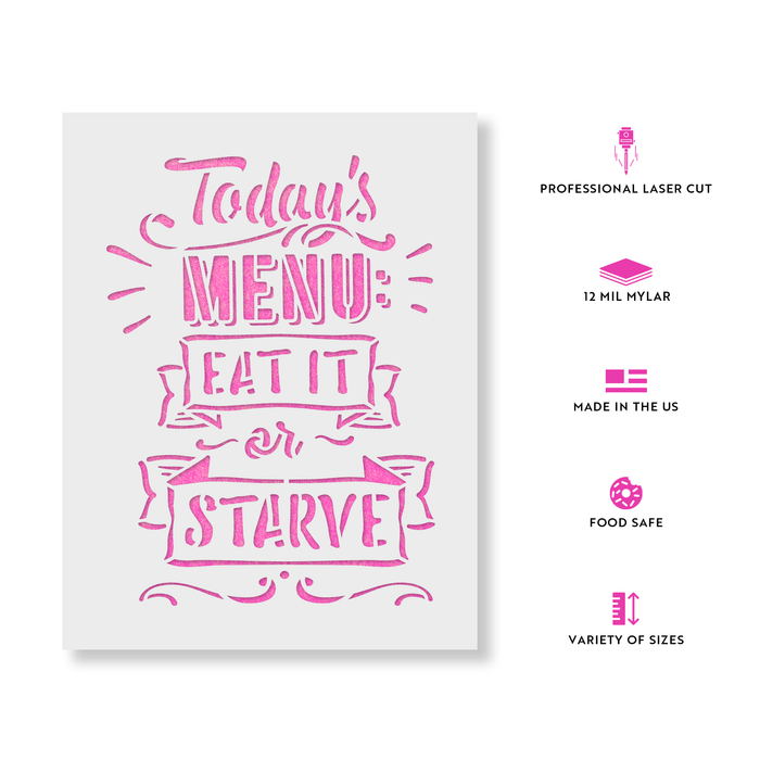 Eat or Starve Stencil