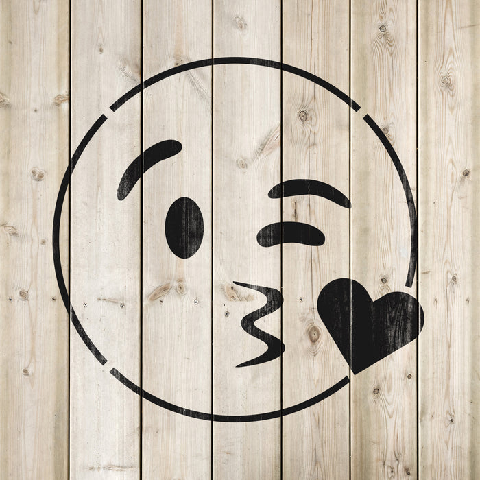 Emoji Blowing Kiss Stencil