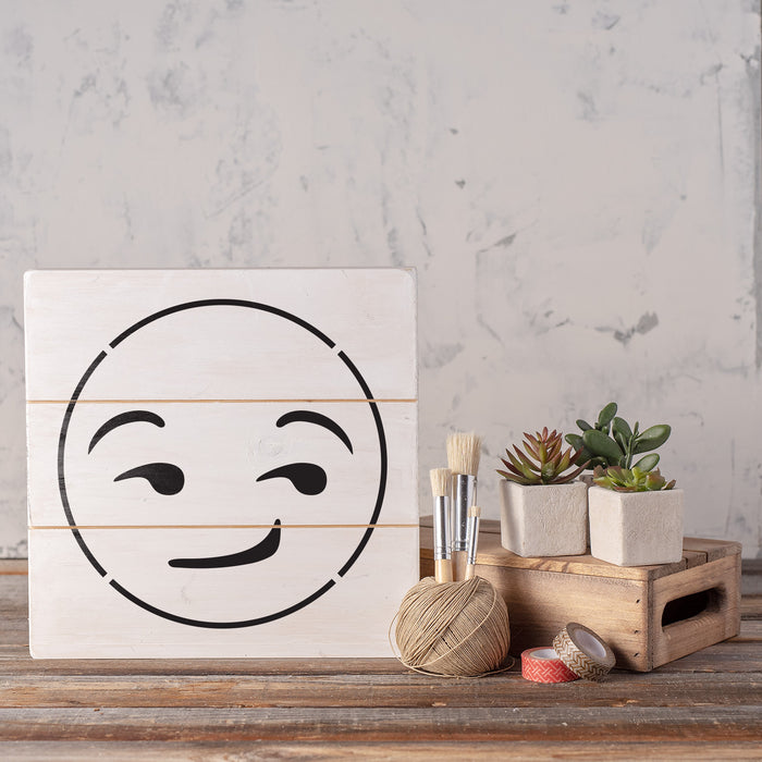 Emoji Smirk Stencil