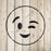Emoji Wink Stencil