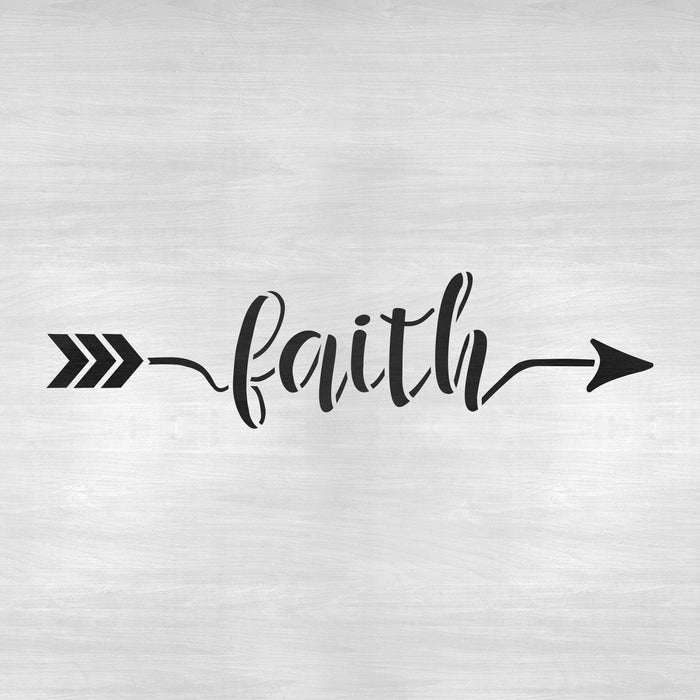 Faith Arrow Stencil