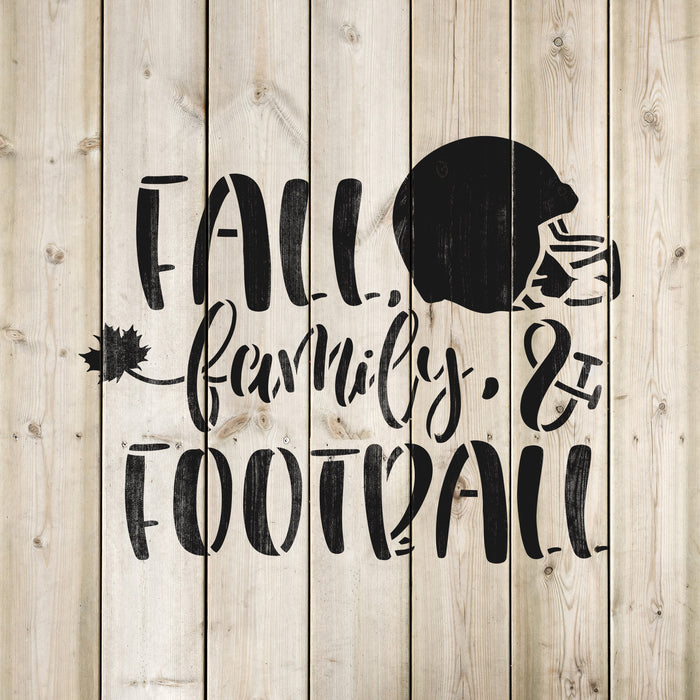 Fall Family Football Stencil
