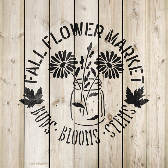Fall Flower Market Stencil
