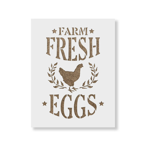 Farm Fresh Eggs Stencil