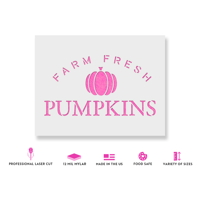 Farm Fresh Pumpkins Stencil