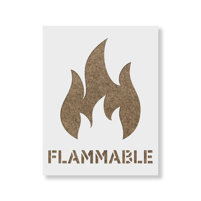 Flammable Symbol Stencil