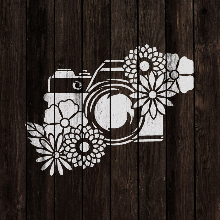 Floral Camera Stencil