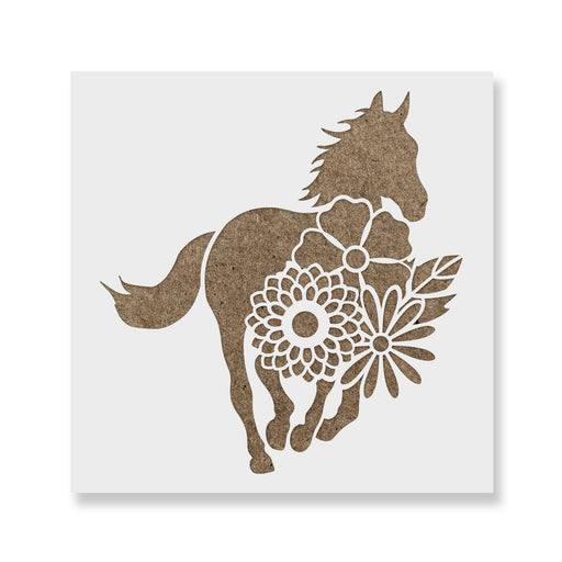 Floral Horse Stencil