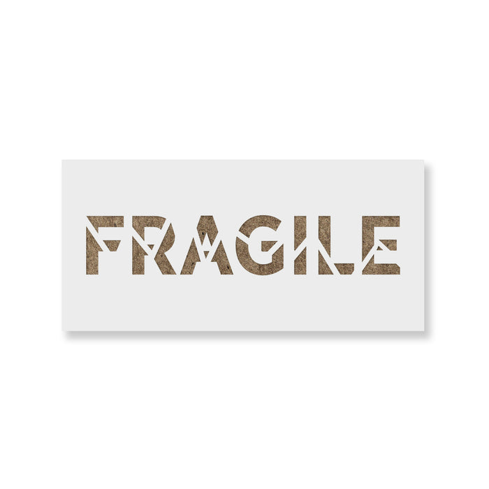 Fragile Word Broken Stencil