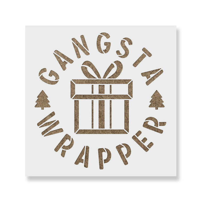 Gangsta Wrapper Christmas Stencil