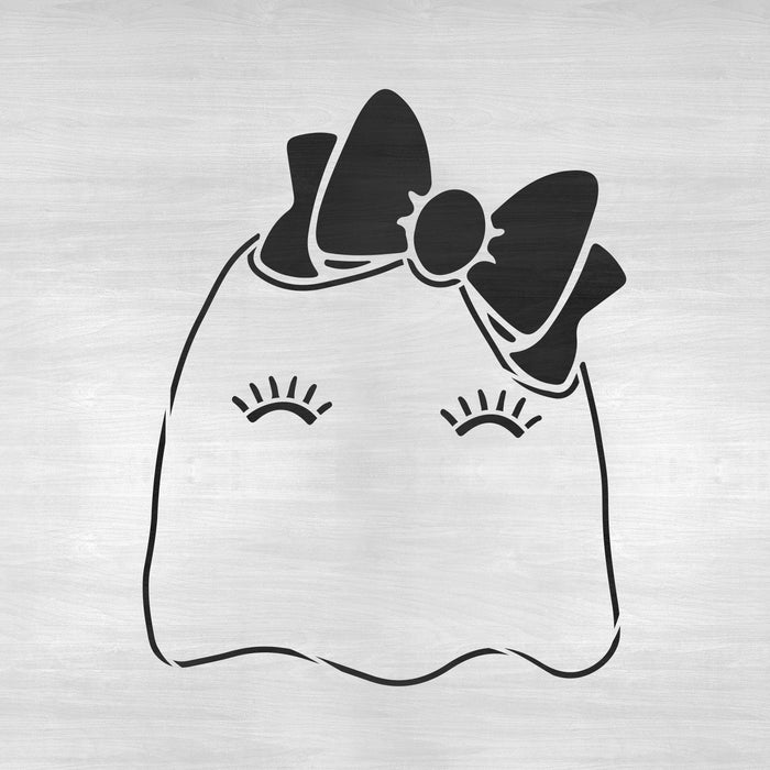 Ghost Bow Halloween Stencil