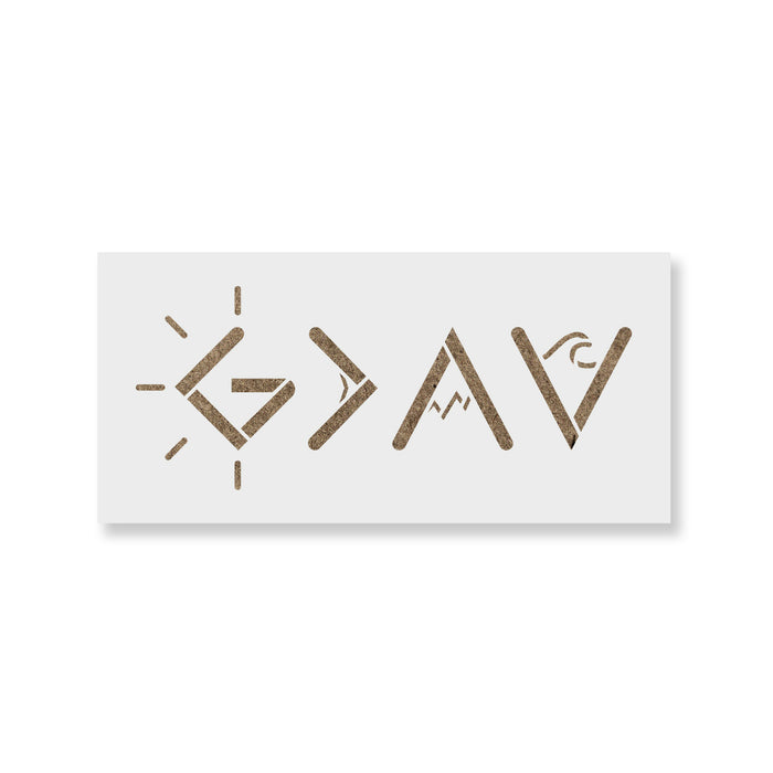 God Is Greater Stencil