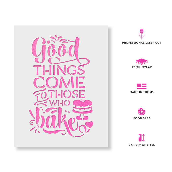 Good Things Baking Cooking Kitchen Stencil