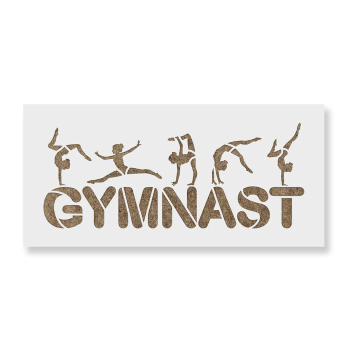 Gymnast Gymnastics Stencil