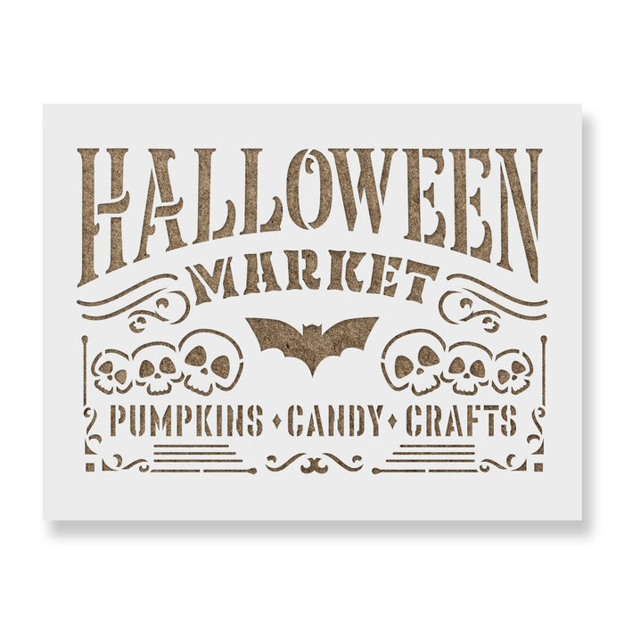 Halloween Market Stencil
