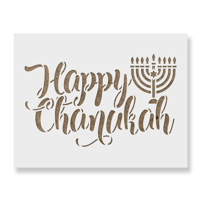Happy Chanukah Stencil
