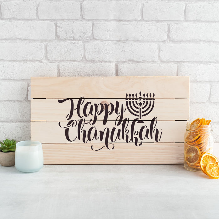 Happy Chanukkah Stencil