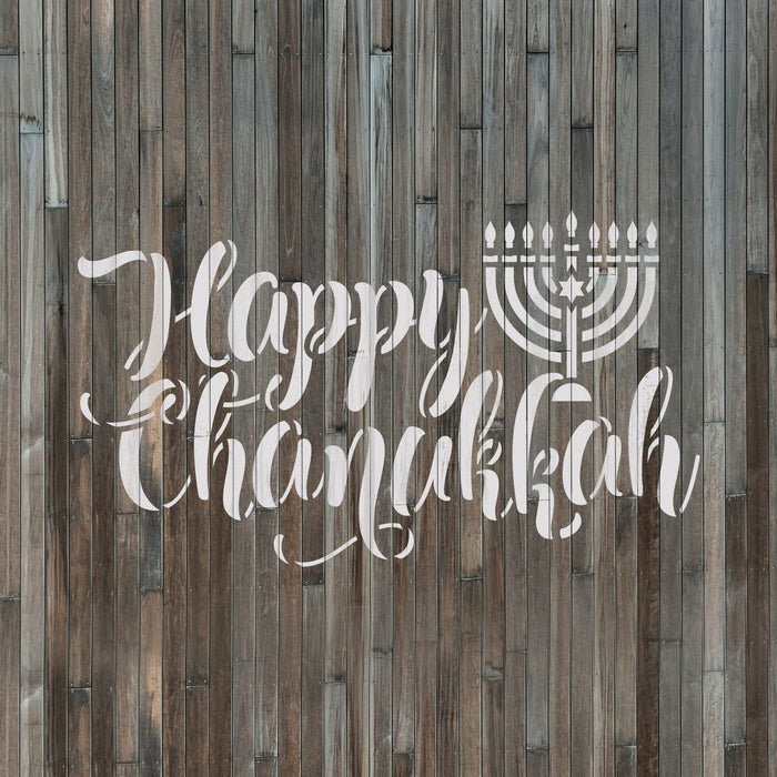Happy Chanukkah Stencil