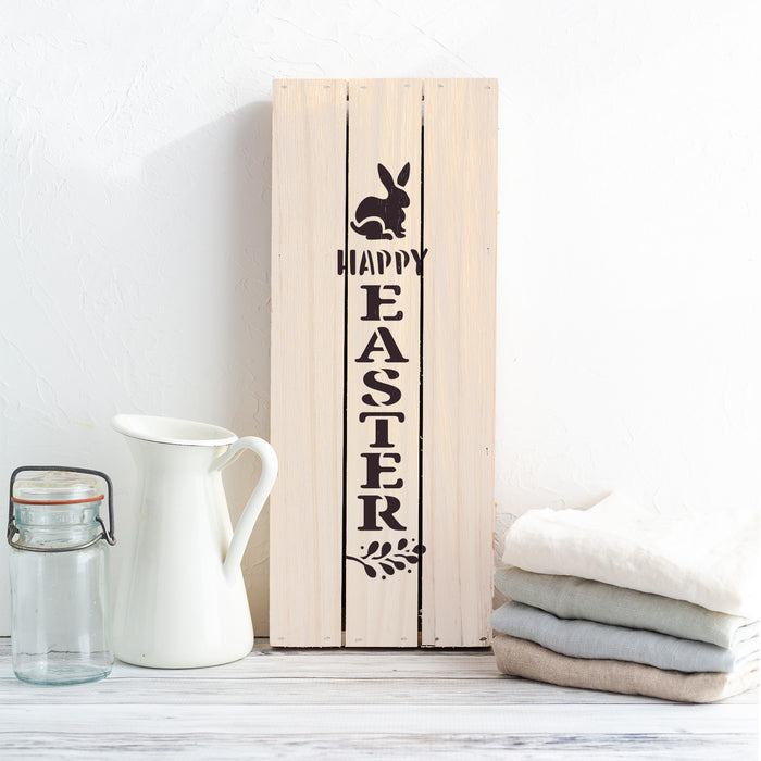 Happy Easter Vertical Sign Stencil