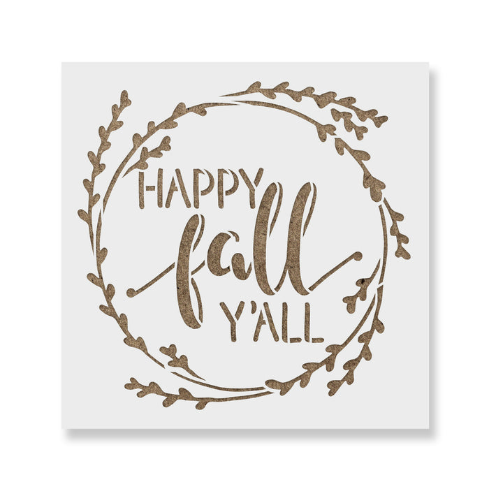 Happy Fall Yall Stencil