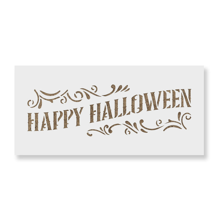 Happy Halloween Sign Stencil