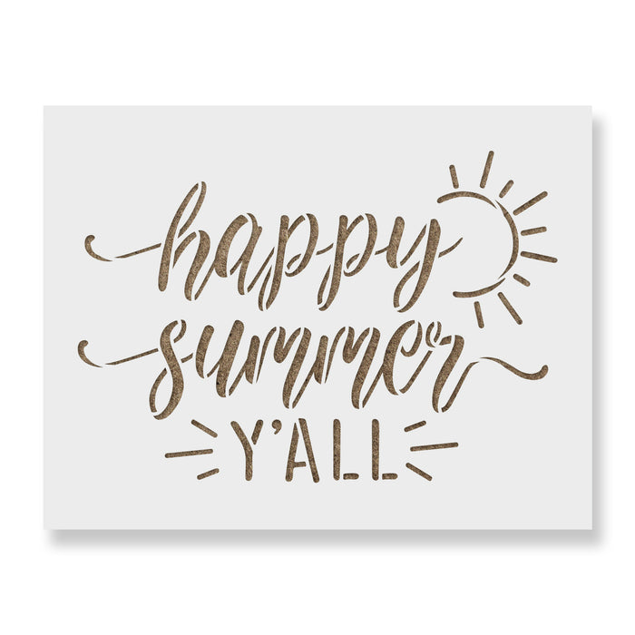 Happy Summer Y'all Stencil