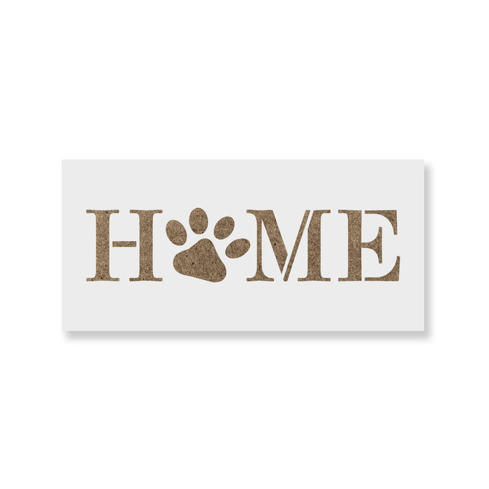 Home Paw Print Stencil