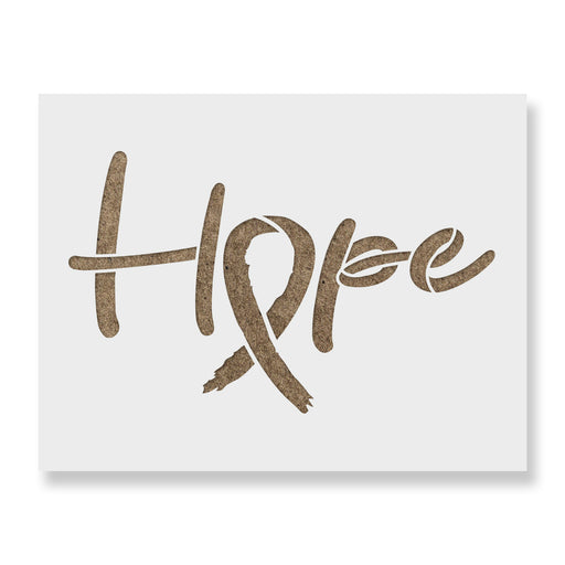 Hope Ribbon Stencil