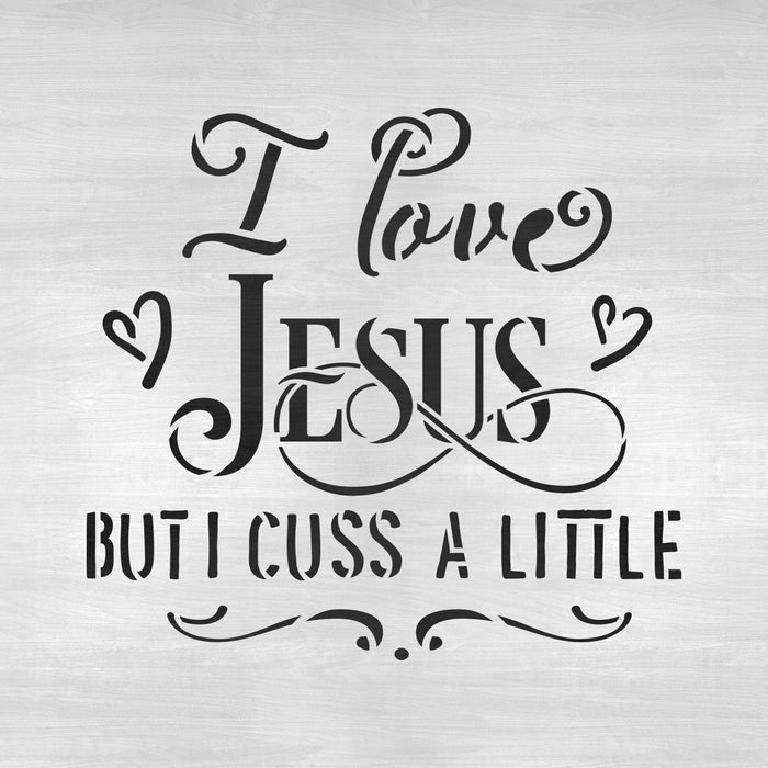 I Love Jesus Stencil