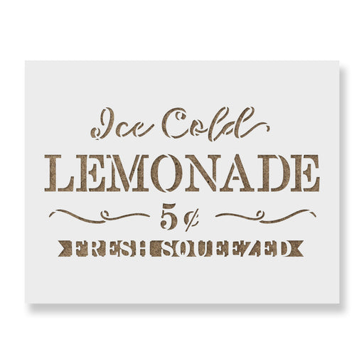 Ice Cold Lemonade Stencil