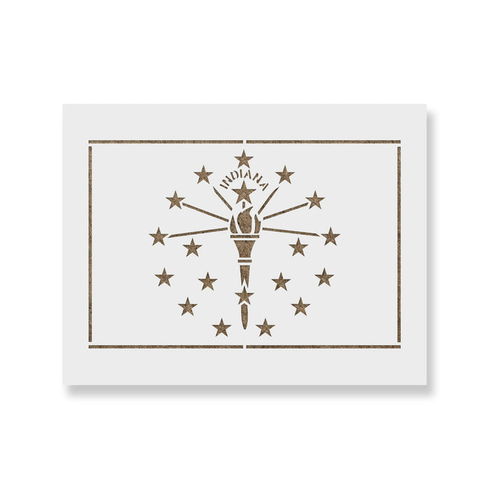 Indiana State Flag Stencil