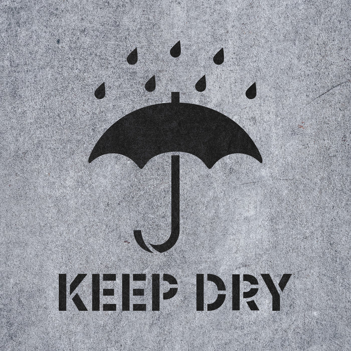 Keep Dry Symbol Stencil