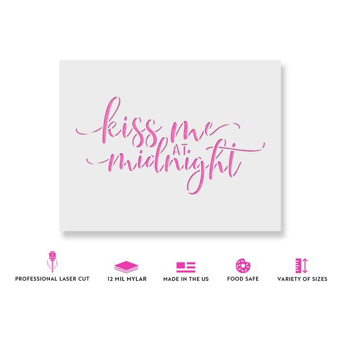 Kiss Me At Midnight Stencil