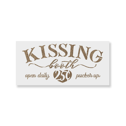 Kissing Booth Sign Stencil