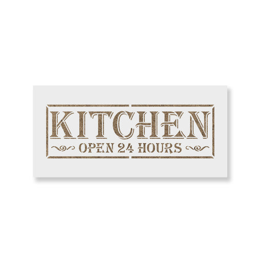 Kitchen Opening Hours Stencil