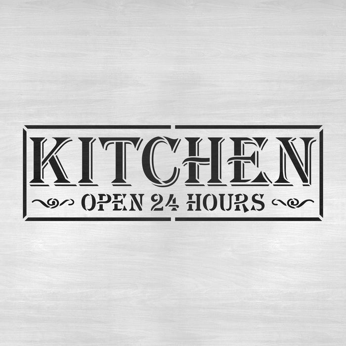 Kitchen Opening Hours Stencil