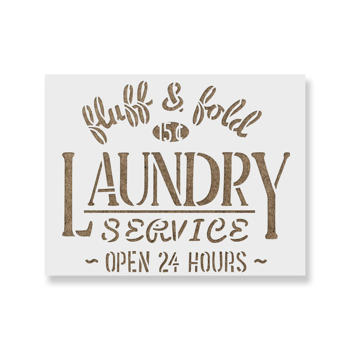 Laundry Service Stencil