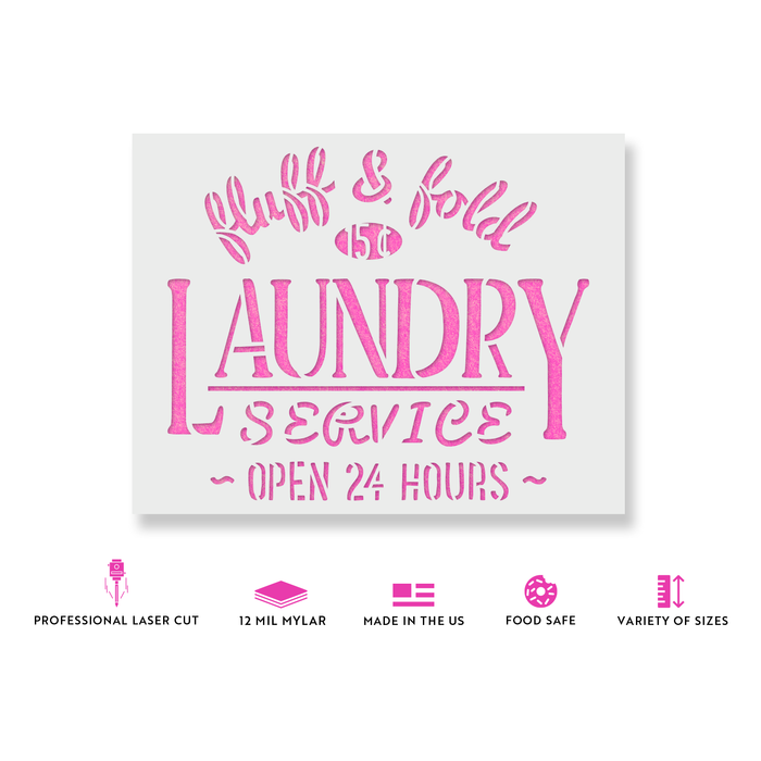 Laundry Service Stencil