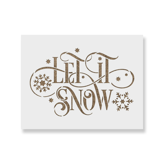 Let It Snow Stencil
