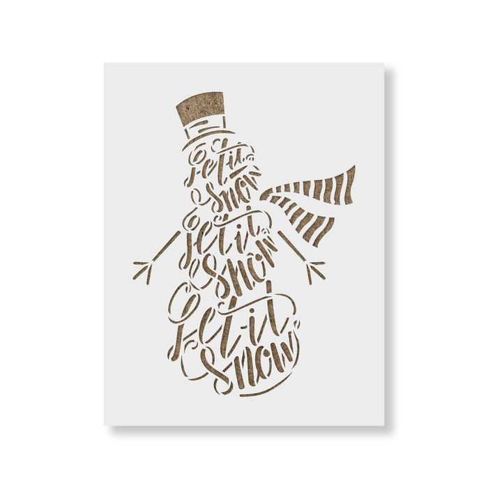 Let It Snowman Stencil