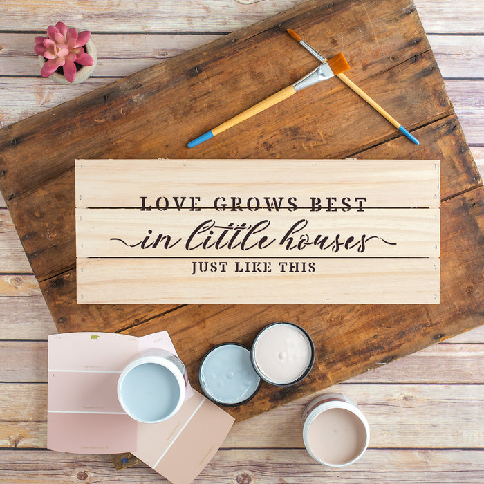 Love Grows In Little Houses Decor Sign Stencil