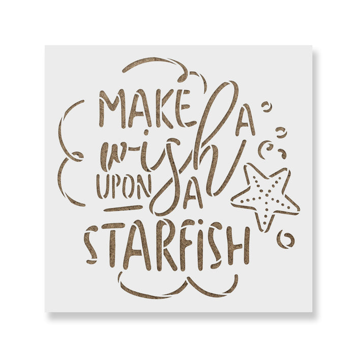 Make A Wish Starfish Stencil