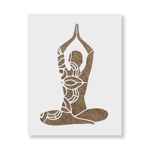Mandala Yoga Stencil