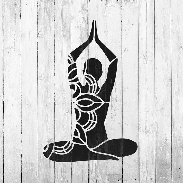 Mandala Yoga Stencil