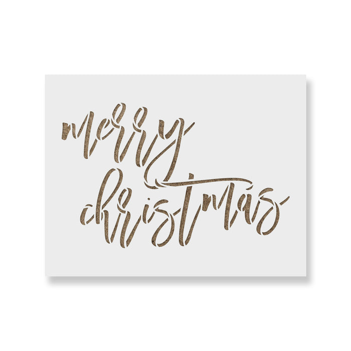 Merry Christmas Script Stencil