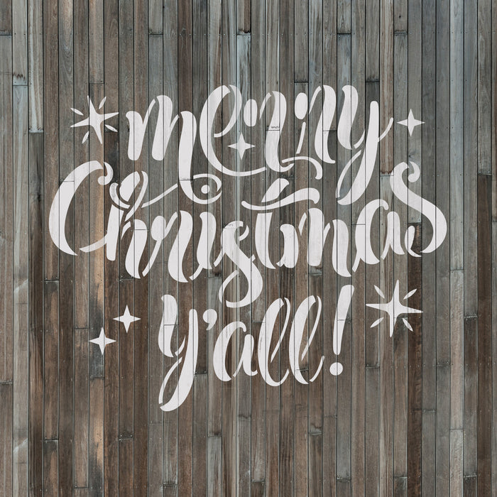 Merry Christmas Yall Stencil