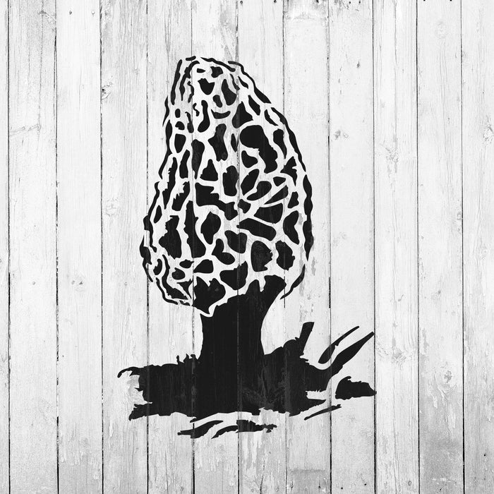Morel Mushroom Stencil