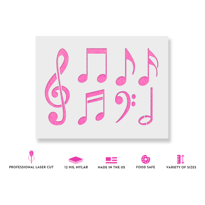 Music Notes Stencil