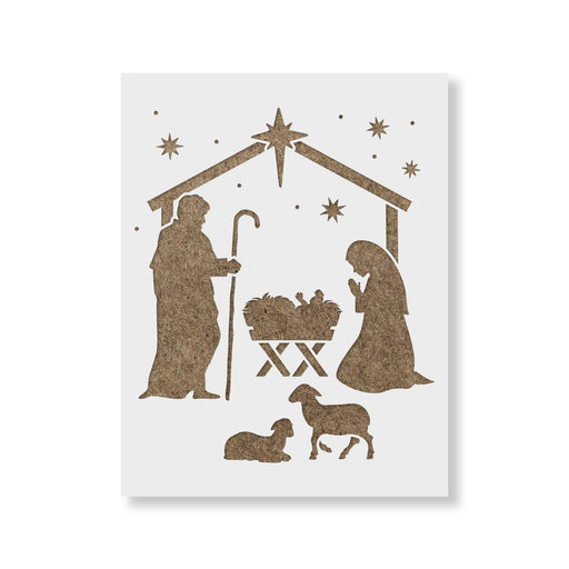 Nativity Manger Stencil